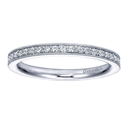 Anniversary Band 14k White Gold Diamond Straight