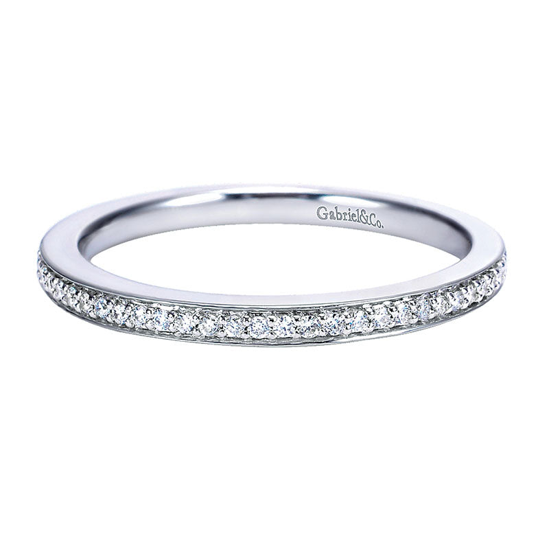 Anniversary Band 14k White Gold Diamond Straight