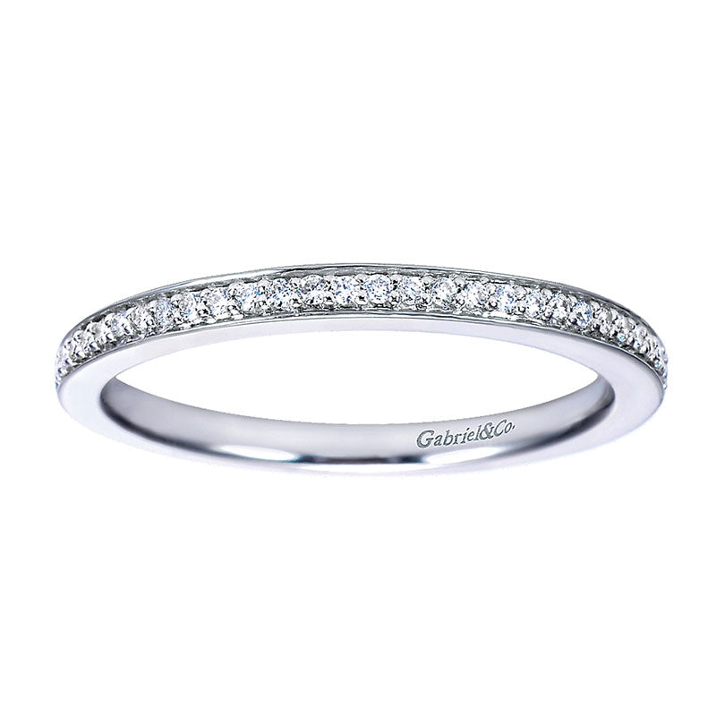 Anniversary Band 14k White Gold Diamond Straight