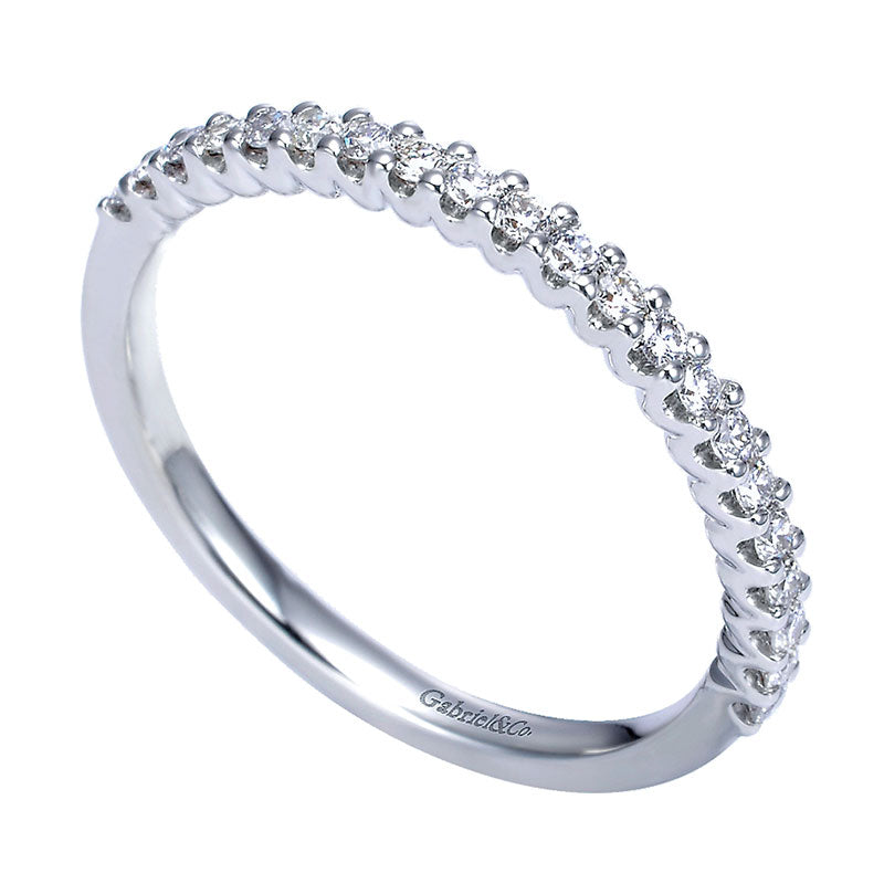 Anniversary Band 14k White Gold Diamond Straight