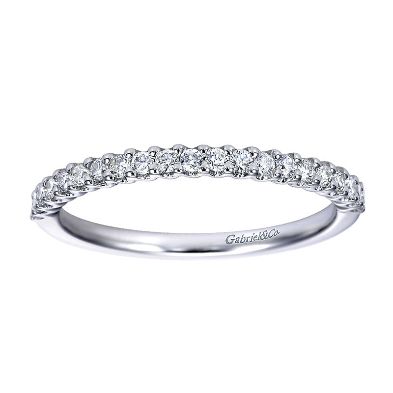 Anniversary Band 14k White Gold Diamond Straight