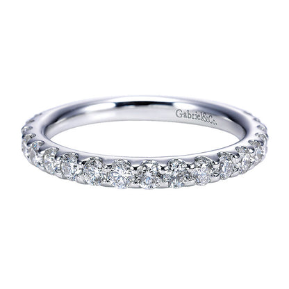 Anniversary Band 14k White Gold Diamond Straight