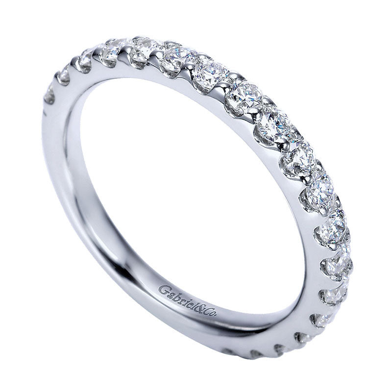 Anniversary Band 14k White Gold Diamond Straight