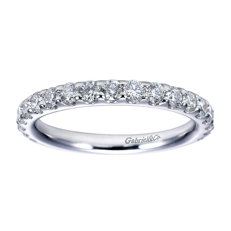 Anniversary Band 14k White Gold Diamond Straight