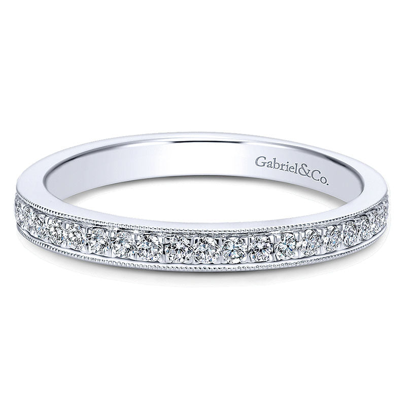 Anniversary Band 14k White Gold Diamond Straight