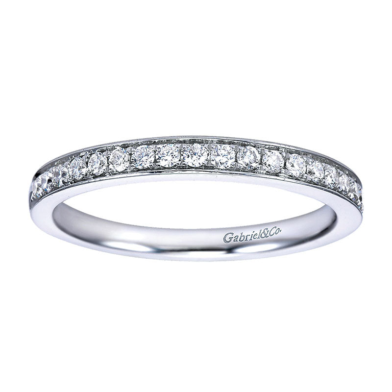 14K White Gold Diamond Straight 14K White Gold ANniversary Band AN7670W44Jj