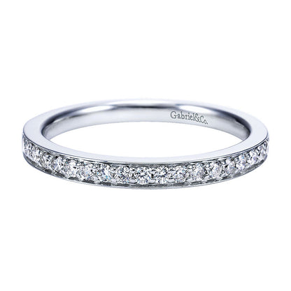 Anniversary Band 14k White Gold Diamond Straight