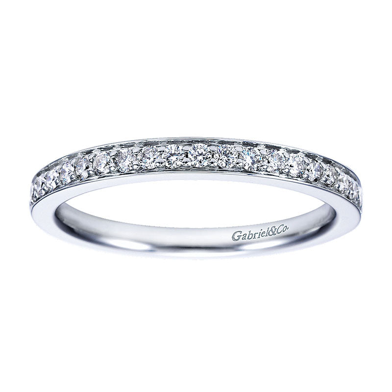 Anniversary Band 14k White Gold Diamond Straight