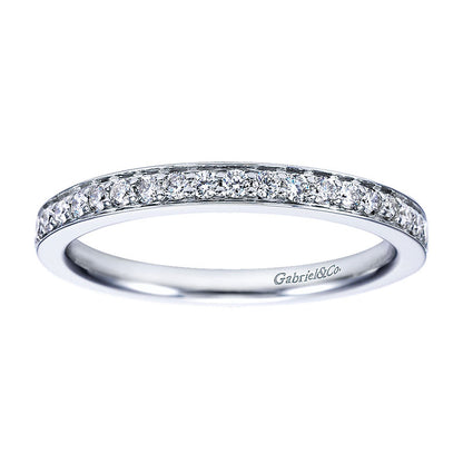 Anniversary Band 14k White Gold Diamond Straight