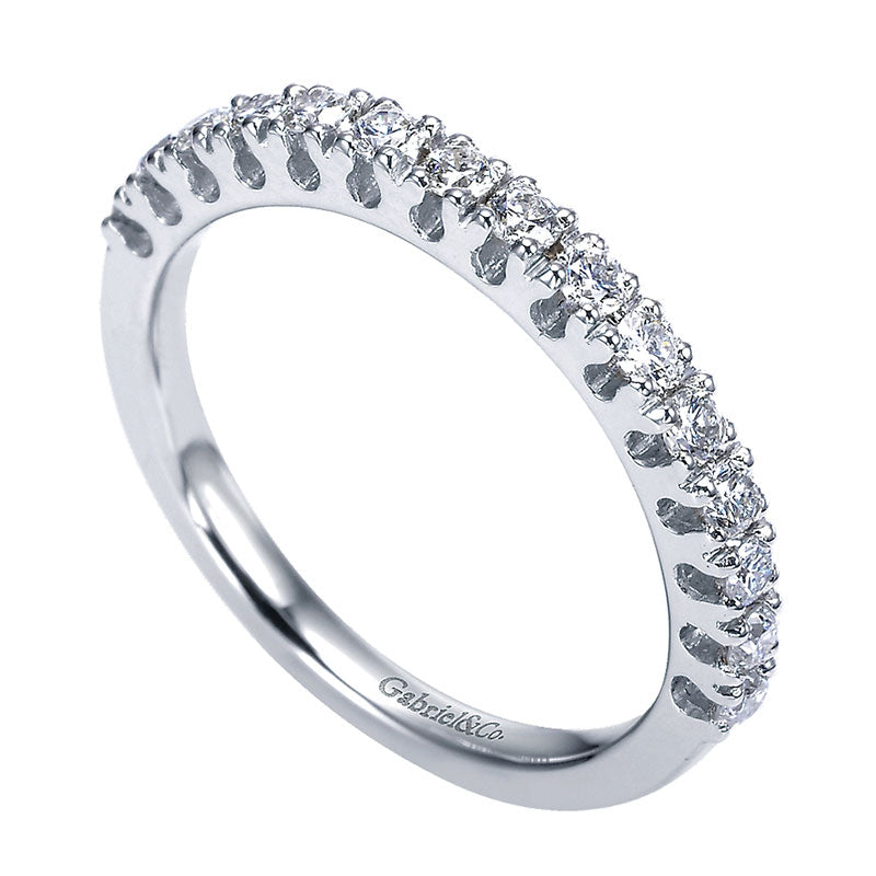 Anniversary Band 14k White Gold Diamond Straight