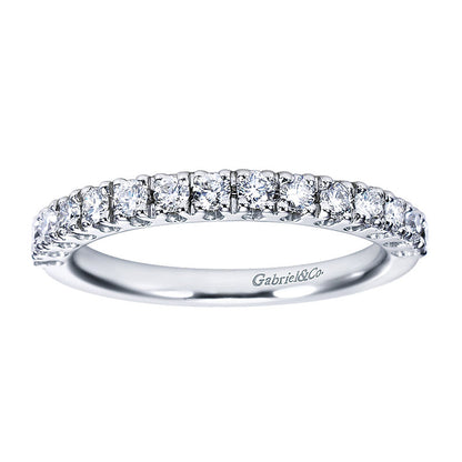 Anniversary Band 14k White Gold Diamond Straight