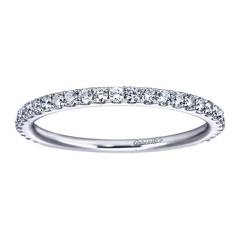 Anniversary Band 14k White Gold Diamond Straight