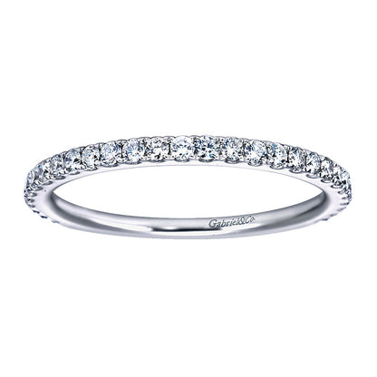 Anniversary Band 14k White Gold Diamond Straight