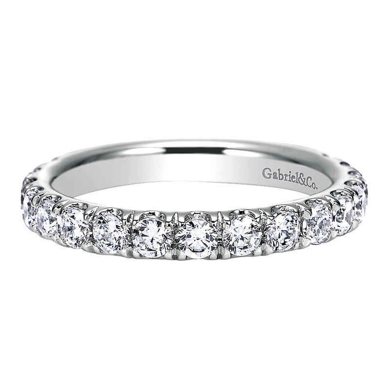 Anniversary Band 14k White Gold Diamond Straight