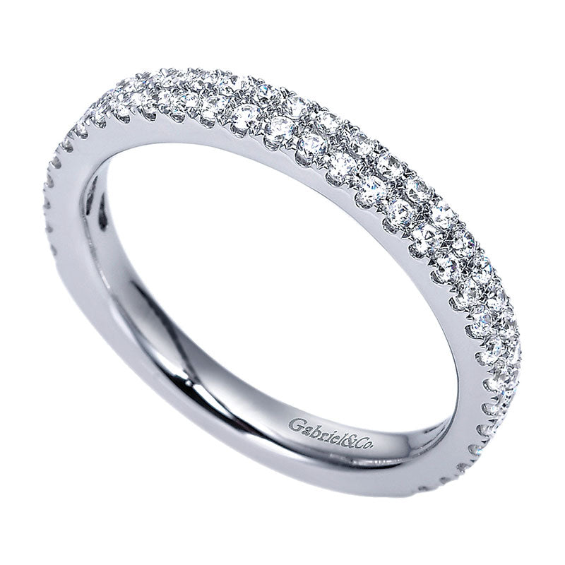 Anniversary Band 14k White Gold Diamond Straight
