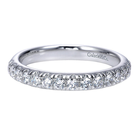 14K White Gold Diamond Straight 14K White Gold ANniversary Band AN8110W44Jj