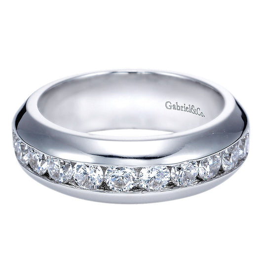 Anniversary Band 14k White Gold Diamond Straight