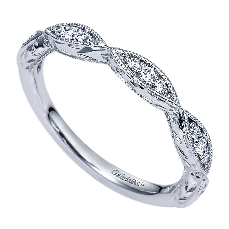 Anniversary Band 14k White Gold Diamond Straight