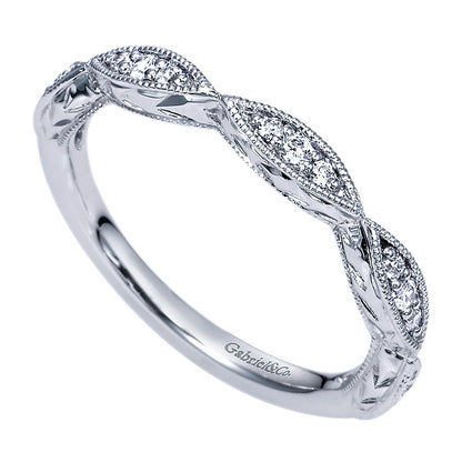 Anniversary Band 14k White Gold Diamond Straight