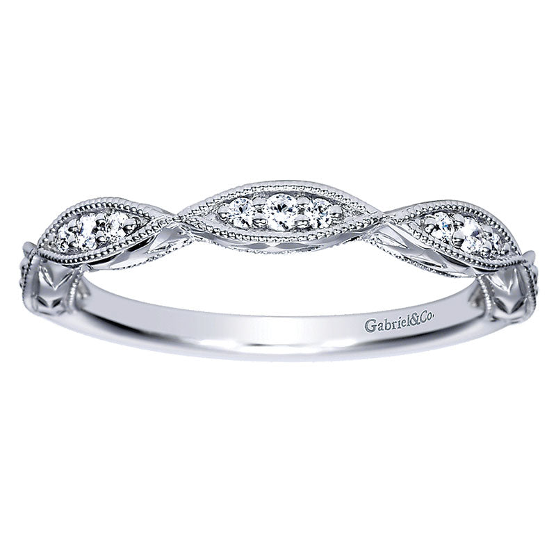 Anniversary Band 14k White Gold Diamond Straight