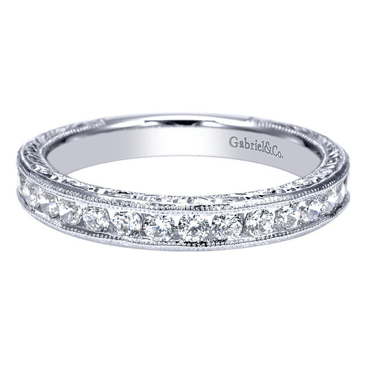 Anniversary Band 14k White Gold Diamond Straight
