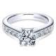 14K White Gold Diamond Straight Channel With European Shank 14K White Gold Engagement Ring ER3962W44