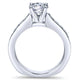 14K White Gold Diamond Straight Channel With European Shank 14K White Gold Engagement Ring ER3962W44