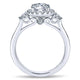 14K White Gold Diamond Straight Channel ANd Milgrain 14K White Gold Engagement Ring ER6687W44Jj