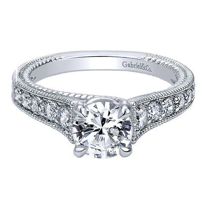 14K White Gold Diamond Straight 14K White Gold Engagement Ring ER10112W44Jj