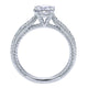 Engagement Ring 14k White Gold Diamond Straight