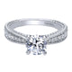 Engagement Ring 14k White Gold Diamond Straight