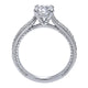 Engagement Ring 14k White Gold Diamond Straight