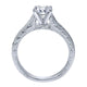 Engagement Ring 14k White Gold Diamond Straight