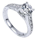 Engagement Ring 14k White Gold Diamond Straight