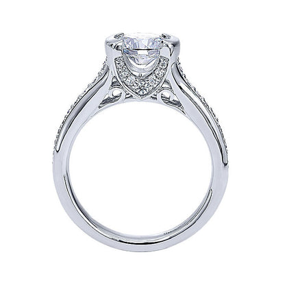 14k White Gold Diamond Straight Engagement Ring ER10246W44JJ