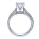 Engagement Ring 14k White Gold Diamond Straight