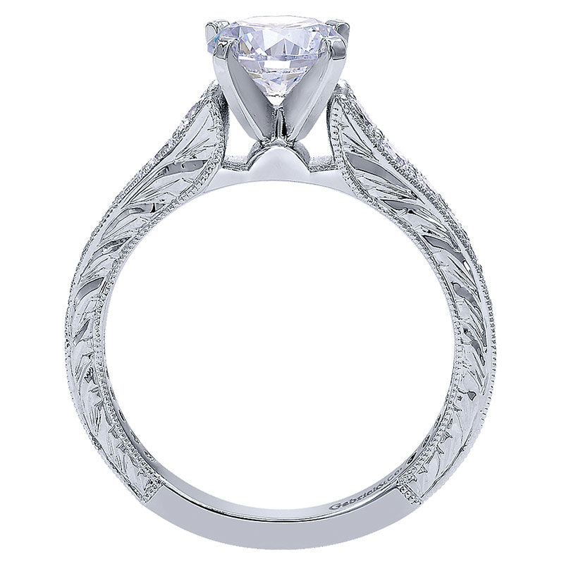 14K White Gold Diamond Straight 14K White Gold Engagement Ring ER10274W44Jj