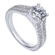Engagement Ring 14k White Gold Diamond Straight