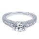 Engagement Ring 14k White Gold Diamond Straight