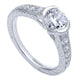 Engagement Ring 14k White Gold Diamond Straight