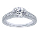 Engagement Ring 14k White Gold Diamond Straight