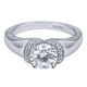 Engagement Ring 14k White Gold Diamond Straight