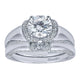 Engagement Ring 14k White Gold Diamond Straight