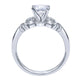 Engagement Ring 14k White Gold Diamond Straight