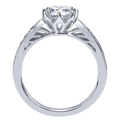 14K White Gold Diamond Straight 14K White Gold Engagement Ring ER11723R4W44Jj