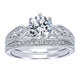 14K White Gold Diamond Straight 14K White Gold Engagement Ring ER11723R4W44Jj