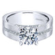 14K White Gold Diamond Straight 14K White Gold Engagement Ring ER12345R6W44Jj
