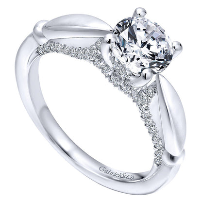 14K White Gold Diamond Straight 14K White Gold Engagement Ring ER12603R4W44Jj