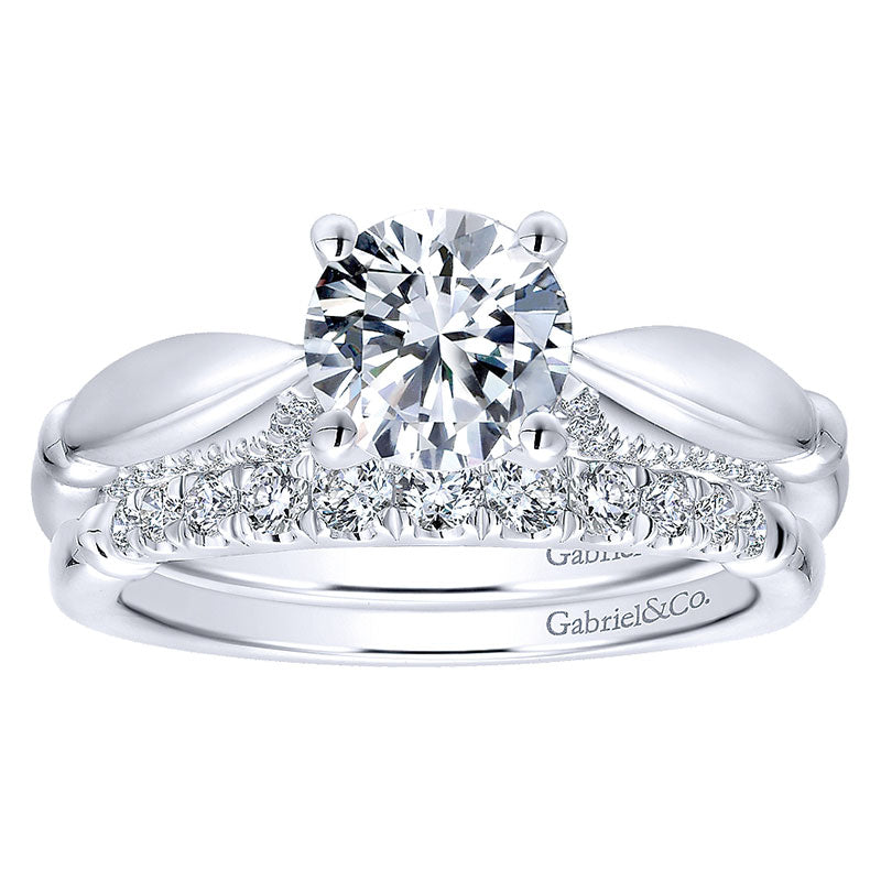 14K White Gold Diamond Straight 14K White Gold Engagement Ring ER12603R4W44Jj