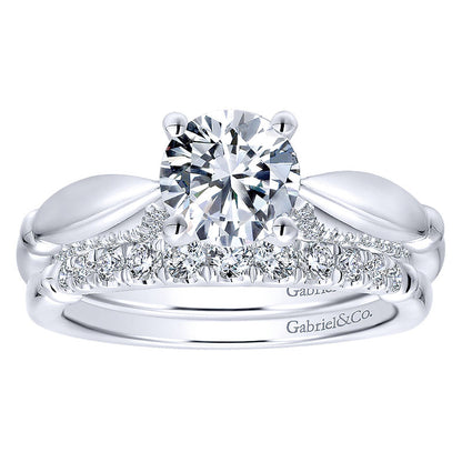 14K White Gold Diamond Straight 14K White Gold Engagement Ring ER12603R4W44Jj